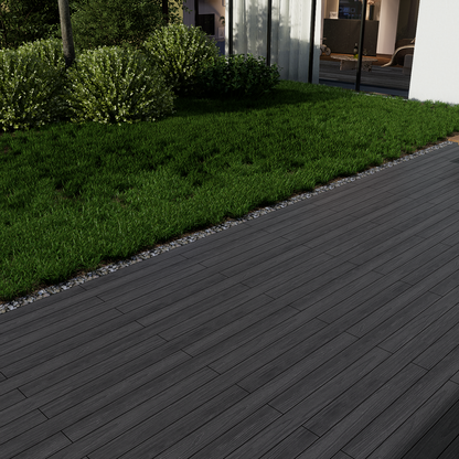 Mondaria Composite Decking Boards 96in*5.4in*0.9 Courtyard Terrace Rigid Surface Hard