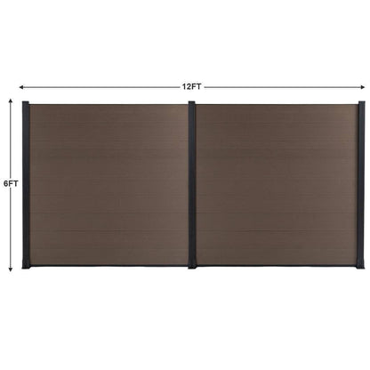 Mondaria 6 ft Composite Privacy Fence Panel Outdoor courtyards extremely low-maintenance privacy