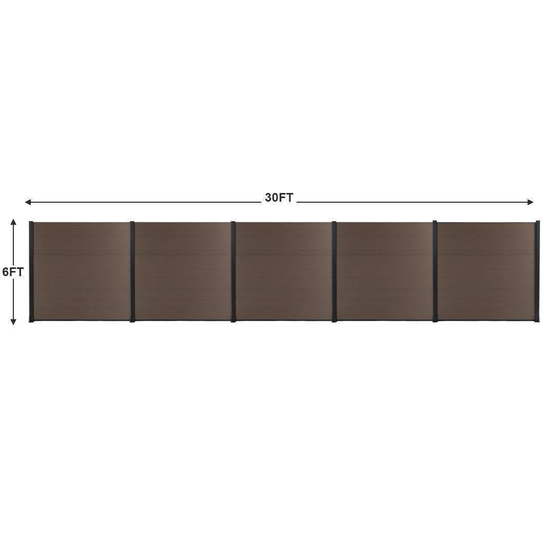 Mondaria 6 ft Composite Privacy Fence Panel Outdoor courtyards extremely low-maintenance privacy