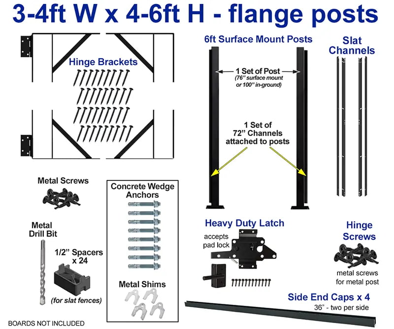 Mondaria Gate Kits For Horizontal Composite Fences