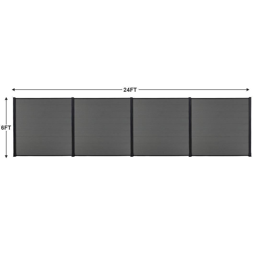 Mondaria 6 ft Composite Privacy Fence Panel Outdoor courtyards extremely low-maintenance privacy