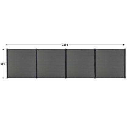 Mondaria 6 ft Composite Privacy Fence Panel Outdoor courtyards extremely low-maintenance privacy