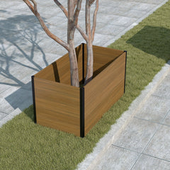 57.9” x 31.5” x 30” Raised Garden Bed Black/Brown - CourtyardMart