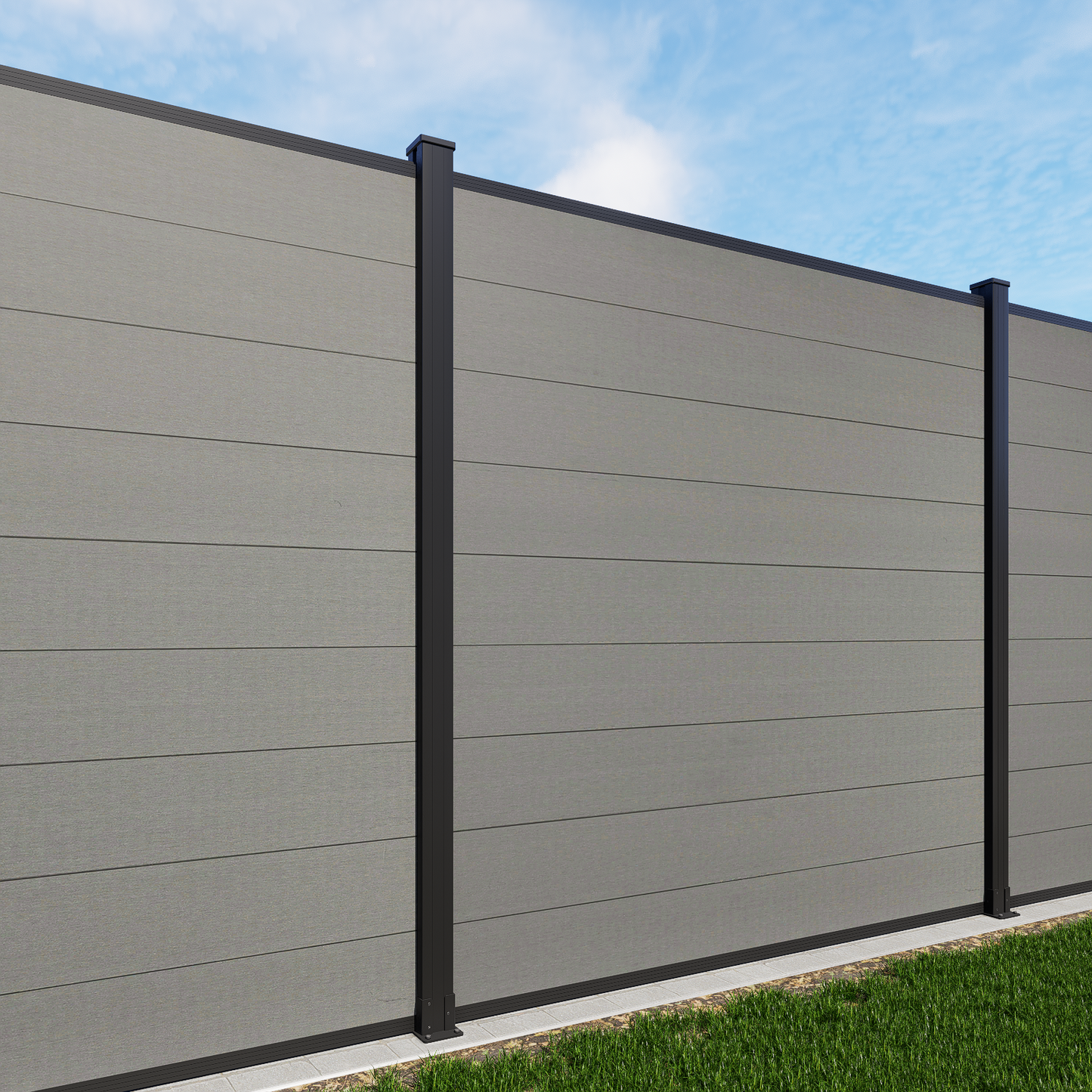 Mondaria 6 ft Composite Privacy Fence Panel Outdoor courtyards extremely low-maintenance privacy