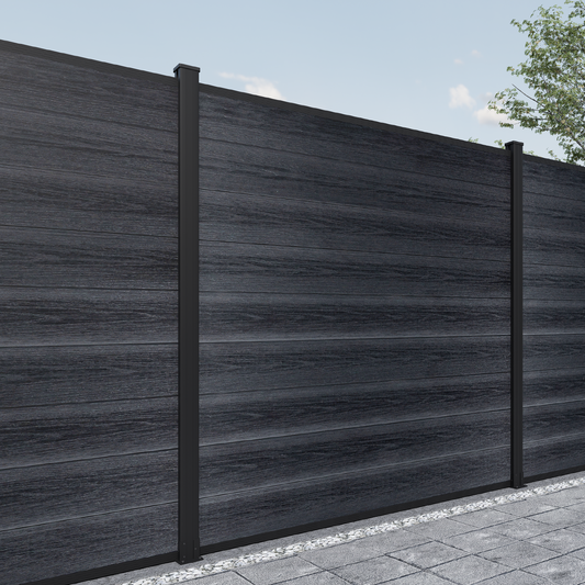 Mondaria Composite Privacy Fence 6ft*6ft - Windproof, Ground Screw Installation for Patios