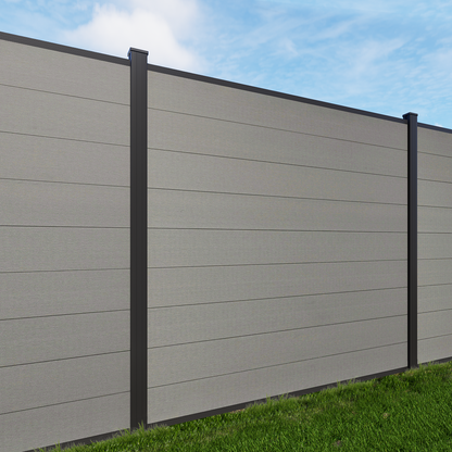 Mondaria Composite Fence 6 ft H x 6 ft W- Privacy, Security, Windproof for Farms Grained Finish