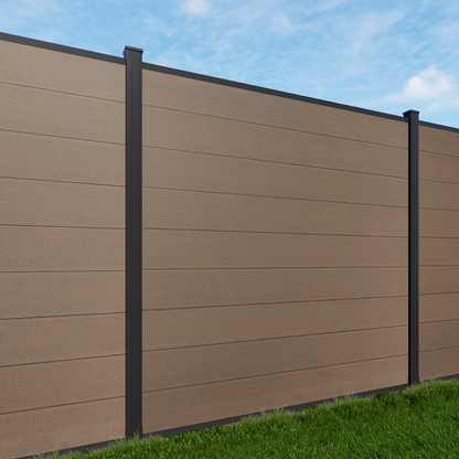 Mondaria Composite Fence 6 ft H x 6 ft W- Privacy, Security, Windproof for Farms Grained Finish