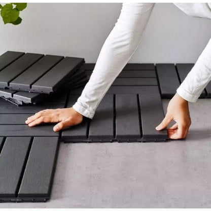 60 sq. ft Plastic Interlocking Deck Tiles,60 PCs Patio 12"x 12" Waterproof Outdoor Flooring, All Weather Use Decking Tiles