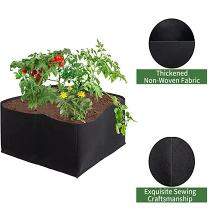 Garden Planting Bag with Handles Multi-size Felt Grow Bag Rectangle Planting Nursery Pot Vegetable Tomato Potato Planting