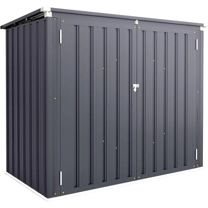 46 Cu.Ft Outdoor Trash Can Storage Bike Storage Shed, Horizontal Storages Cabinet Waterproof, Garbage Can Storage Bicycle Sheds