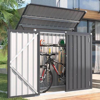 46 Cu.Ft Outdoor Trash Can Storage Bike Storage Shed, Horizontal Storages Cabinet Waterproof, Garbage Can Storage Bicycle Sheds