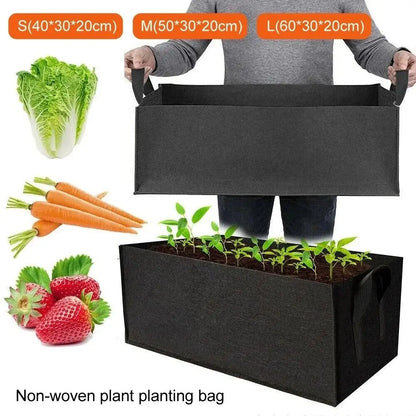 Garden Planting Bag with Handles Multi-size Felt Grow Bag Rectangle Planting Nursery Pot Vegetable Tomato Potato Planting