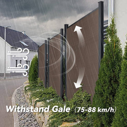 Mondaria Composite Fence 6 ft H x 6 ft W- Privacy, Security, Windproof for Farms Grained Finish