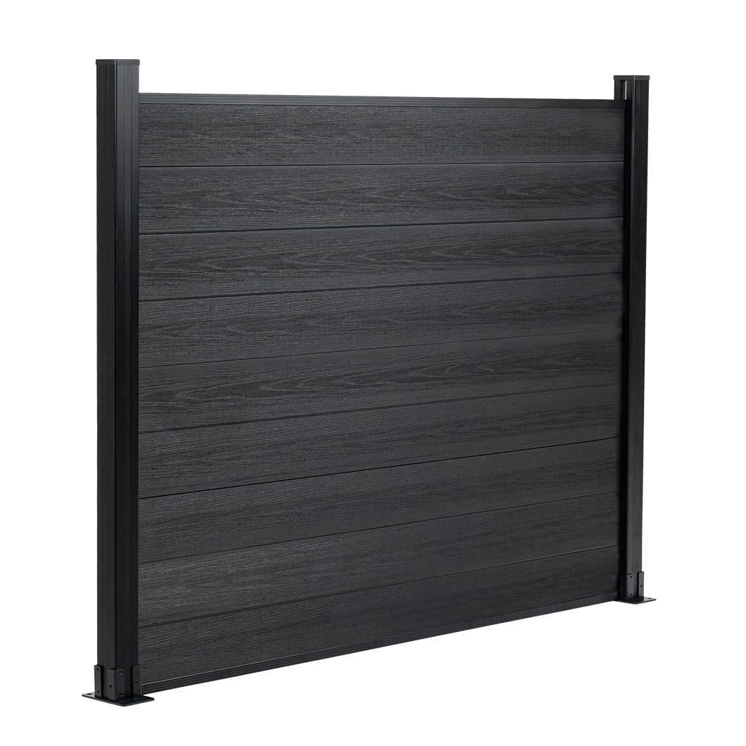 Mondaria Composite Privacy Fence 6ft*6ft - Windproof, Ground Screw Installation for Patios